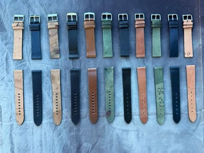 Handgefertigtes Horween Shell Cordovan Uhrenarmband Band 18mm & 20mm & 22mm - Bild 1 von 4