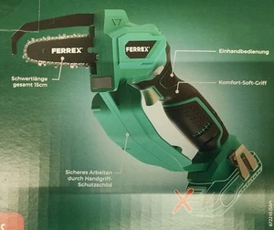 Ferrex Akku Kompakte Kettensäge 20 V Motorsäge Motorkettensäge Multisäge. - Bild 1 von 4