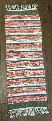 Swedish Cotton Ethnic Woven Table Runner Cover Kitchen Dining Scandi 31 x 88 cm - Image 1 of 4