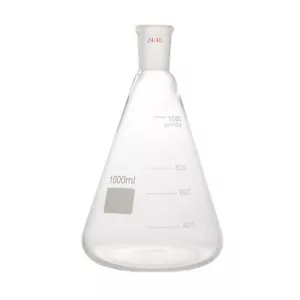 1000ml 24/40 Glass Erlenmeyer Flask 1L Conical Bottle Lab Chemistry Glassware - Picture 1 of 6