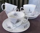 Rosenthal Continental China Raymond Loewy Jet Rose Set of Four Cups/Saucers