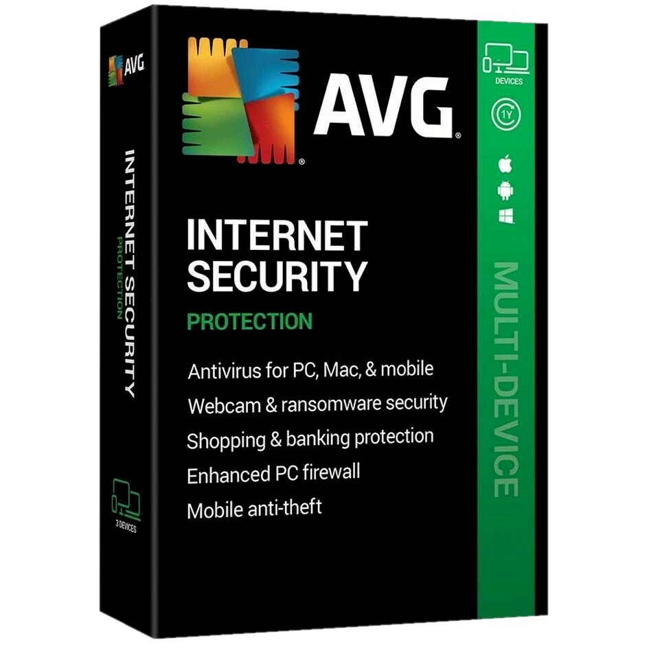 AVG Internet Security 2025 1 - 10 Dispositivi 1 - 2 anni Antivirus codice Email - Immagine 1 di 4
