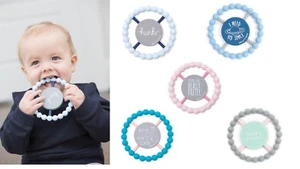 Silicone HAPPY Teether from Bella Tunno Baby 100% FDA Approved FUNNY SAYINGS - Picture 1 of 10