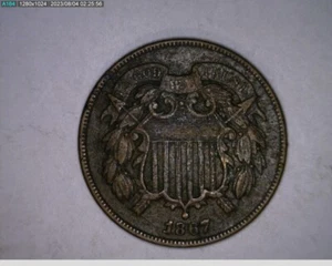 1867 2 cent piece (81-416 9m3) - Picture 1 of 2