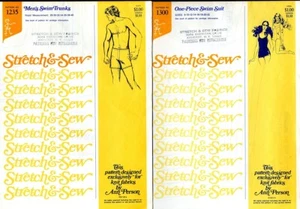 1974 Stretch & Sew SUOI & HERS BAULI DA BAGNO & COSTUME DA BAGNO #1235 #1300 NON TAGLIATO PLUS TAGLIA - Foto 1 di 2