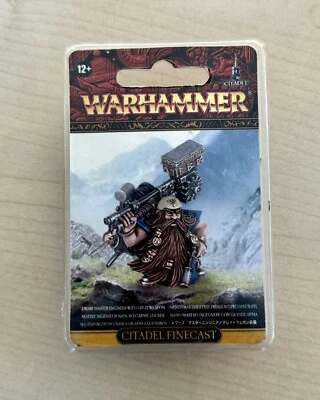 Citadel Finecast Warhammer Dwarf Master Engineer with Great Weapon Gw New 84-62 - Image 1 of 2