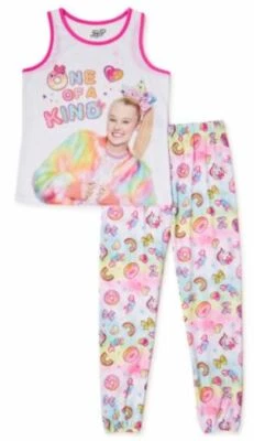 Conjunto de pijama sin mangas y pantalones JoJo Siwa para niñas - talla 7-8 Foto 1 de 4