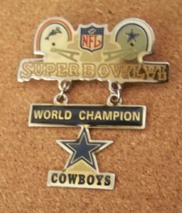 Miami Dolphins Dallas Cowboys SB Super Bowl VI 6 dangle pin large dangling - Picture 1 of 4