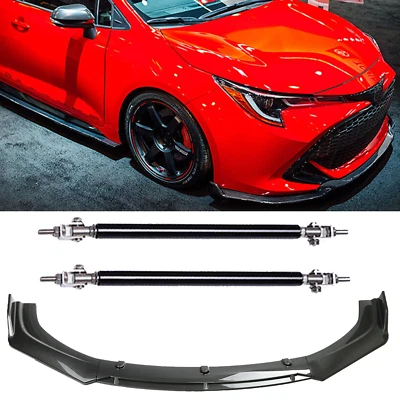 Front Bumper Lip Splitter Spoiler Kit Carbon Fiber For Toyota Matrix 2003-2014 - Image 1 of 4