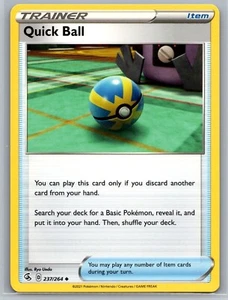 2021 Pokemon TCG Quick Ball SWSH08 Fusion Strike 237/264 Uncommon Card - Picture 1 of 2