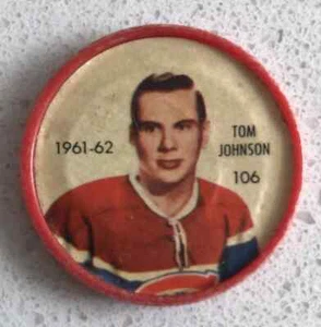 1961-62 Shirriff /Salada Hockey Coin #106 Tom Johnson Montreal Canadiens - Bild 1 von 2