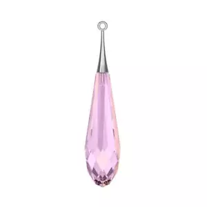 Ciondolo a goccia puro 6532 cristallo Swarovski ombra lilla con tappo tromba 31,5 mm - Foto 1 di 3