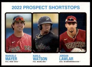 2022 Topps Heritage Minor League #189 Marcelo Mayer Jordan Lawlar Kahlil Watson