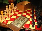 Antique Set Club Chessmen - Box And Board - All Original