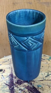 Rookwood 1919 Vintage Arts And Crafts Pottery Blue Ceramic Vase 1124E Lincoln - Picture 1 of 8