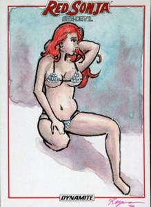 Red Sonja She-Devil Sketch Card By April Reyna - I