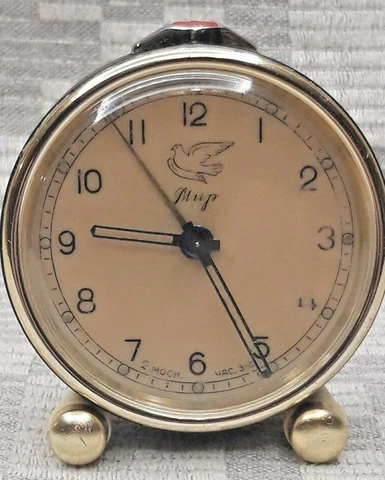 Alarm Clock Slava 1957 MIR Russia Russian USSR Soviet Old Collectible Cover