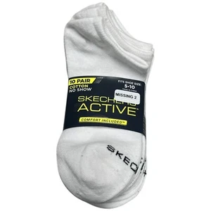 Skechers Active Cotton No Show Socks 8 Pairs Size 6-9.5 - Picture 1 of 1