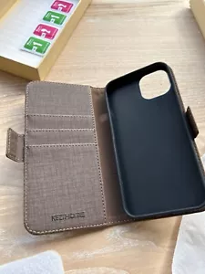 Custodia portafoglio iPhone 13 caffè e marrone - Foto 1 di 5