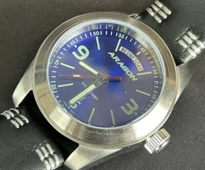 Neu ARAGON Skyguardian Day/Date 44mm Herrenuhr WR 200m - Bild 1 von 12