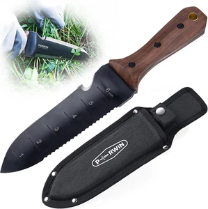 Hori Hori Garden Cutter – Stainless Steel Blade, Sheath, Full-Tang Wood Handle - Picture 1 of 11