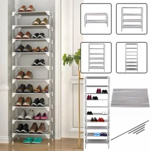 Schuhregal 4 / 5 / 8 / 10 Ebenen Schuhständer Schuhablage Schuhschrank Stauraum - Bild 1 von 12