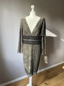 Diane von Furstenberg DvF VIERA Spitzen Kleid (khaki, Größe: EU 42, UK16) Lace - Bild 1 von 4