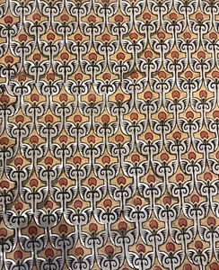 Indian Hand Block Print Cotton Fabric by the Yard, Sewing, Dressmaking, Handmade - Picture 1 of 4