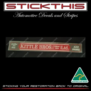 Calcomanía adhesiva de concesionario - Kittle Bros Alice Springs NT - Suit Holden - Imagen 1 de 2