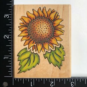 Rubber Stampede Sunflower Designs 770F Wood Mounted Rubber Stamp Flower Blossom