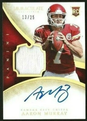 Aaron Murray 2014 Panini Immaculate Auto Patch #d /25 RC RPA Kansas City Chiefs - Image 1 of 2