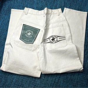 Vintage Beverly Hills Polo Club High Waist Loose Fit Embroidered Pocket Jeans 29 - Picture 1 of 8