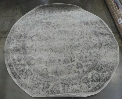 Tapete redondo para manchas marfim/prata 5' x 5', preço reduzido 1172619356 ADR109C-5R - Imagem 1 de 4