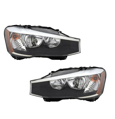 BMW X3 X4 2015-2017 HALOGEN HEADLIGHTS HEAD LIGHTS FRONT LAMPS NEW PAIR Foto 1 de 3