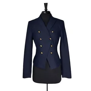 Banana Republic Womens Blazer Jacket Blue Captains Double Breasted Gold Button 6 - Picture 1 of 9