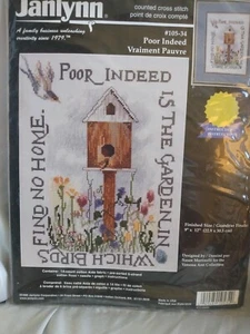 Janlynn Counted Cross Stitch #105-34 Poor Indeed 1998 Sealed Neu - Bild 1 von 6