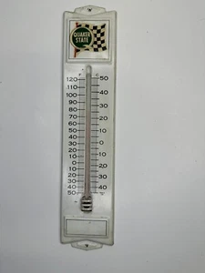 Termometro Bandiera Scacchi Gas Petrolio Stato Quacchero Pubblicità Vintage 13"x 3" - Foto 1 di 7