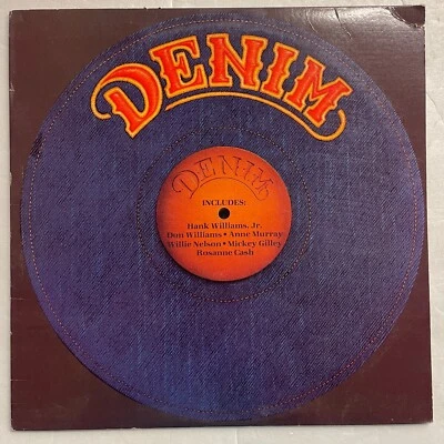 K-Tel's Denim Vinyl, LP, 1981 Compilation Hank Williams Jr. Willie Nelson - Image 1 of 3
