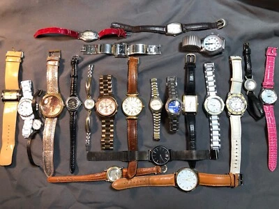 Lote de (22) relojes para mujer Seiko, Michael Kors, Vanderbilt, Benrus, Fossil sin probar Foto 1 de 4