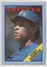 1988 Topps Wax Box Bottom Rickey Henderson #M HOF