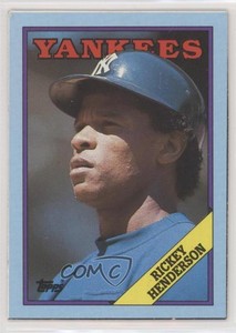 1988 Topps Wax Box Bottom Rickey Henderson #M HOF