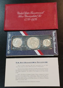 1976-S Bicentennial 3 piece Silver U.S. Mint Set (Orig. packaging w/COA) - Picture 1 of 4