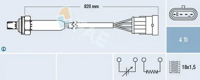 Sonda lambda Sonda di regolazione 77184 FAE per OPEL ASTRA F Familiare CALIBRA A - Immagine 1 di 4