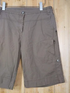 Pantalones Cortos Woolrich 3541 Stone Para Mujer Talla 12 Puño Enrollado Senderismo Aire Libre Ripstop Marrón - Imagen 1 de 10
