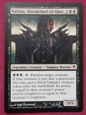 Magic The Gathering ZENDIKAR KALITAS BLOODCHIEF OF GHET black card MTG - Image 1 of 2