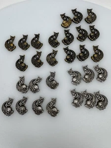 Fisch Karpfen Messing und Silberfarben Stanzen Basteln Schmuckherstellung - Bild 1 von 9