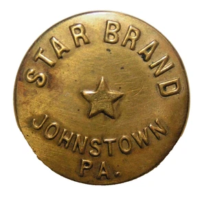 Vintage Star Brand Overall Wobble Shank Button Johnstown PA. dx - Picture 1 of 2
