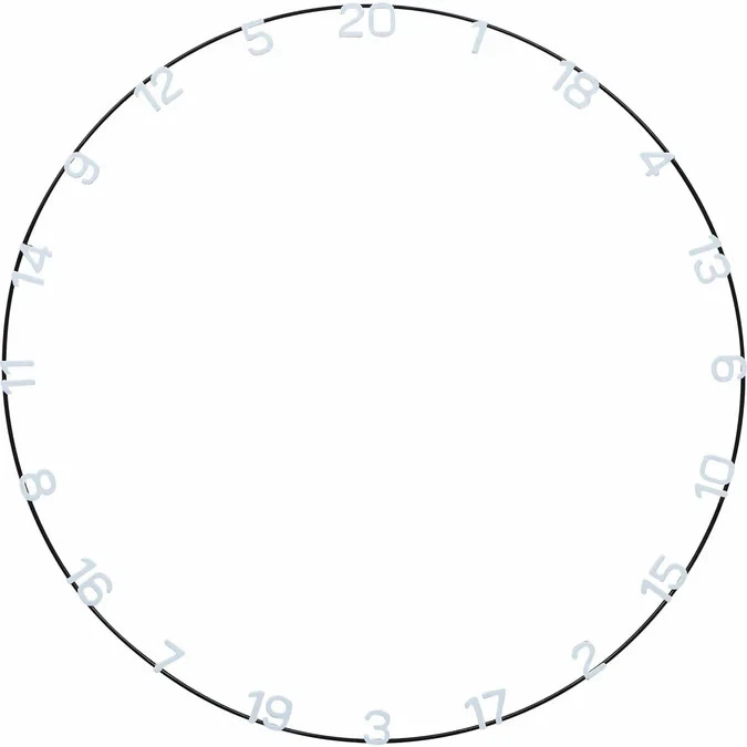 Unicorn Metal Number Dartboard Ring - Complete Outer Ring - Eclipse Ultra - Image 1 of 1