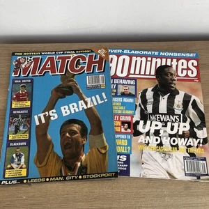 vintage 1994 Match And 90 Minutes football magazines Bundle July Aug World Cup - Imagen 1 de 12