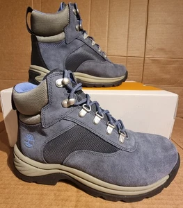 Timberland Women's White Ledge Hiking Boots, Waterproof Suede Navy Shoes - UK7 - Picture 1 of 14
